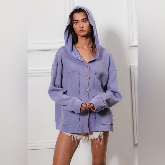 BiBi Front Zip Up High Neckline Sweater Jacket